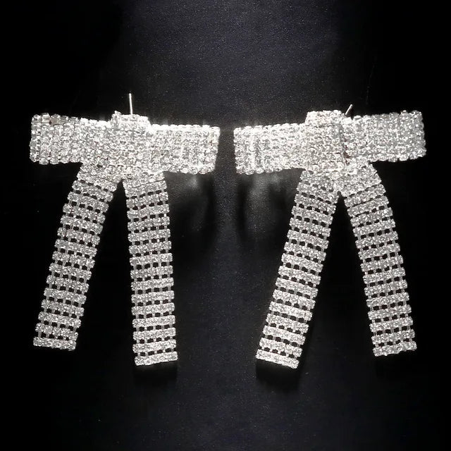 Pre Order: Bow Statement Hanging Earrings