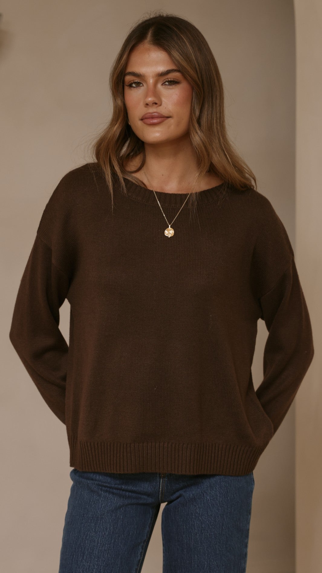 Victoria Long Sleeve Top - Chocolate