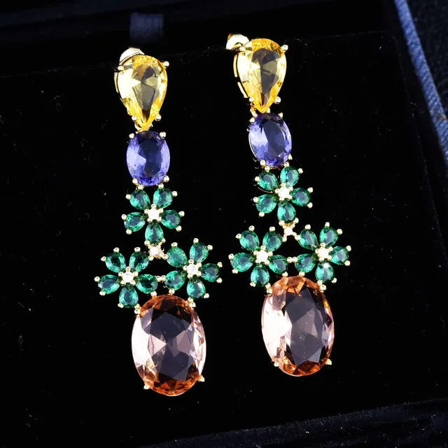 Pre Order: Bohemian Colorful Zircon Earrings