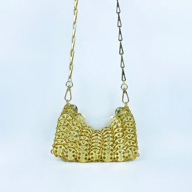 Pre Order: Bright Metal Sheet Crossbody Bag