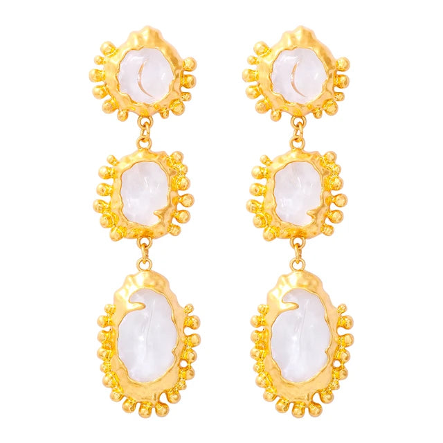 Pre Order: Bohemian Geometric Resin Dangle Earrings