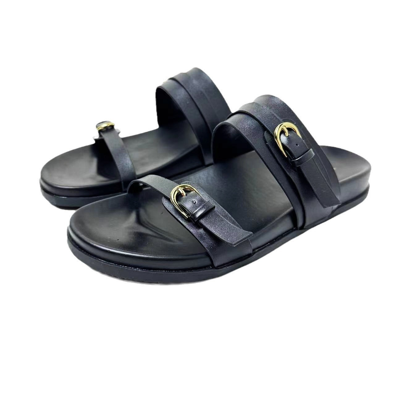 Open Toe Buckle Beach Sandals
