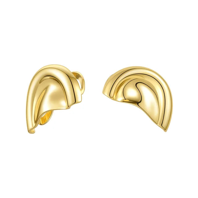 Ear Shaped Clip On Earrings