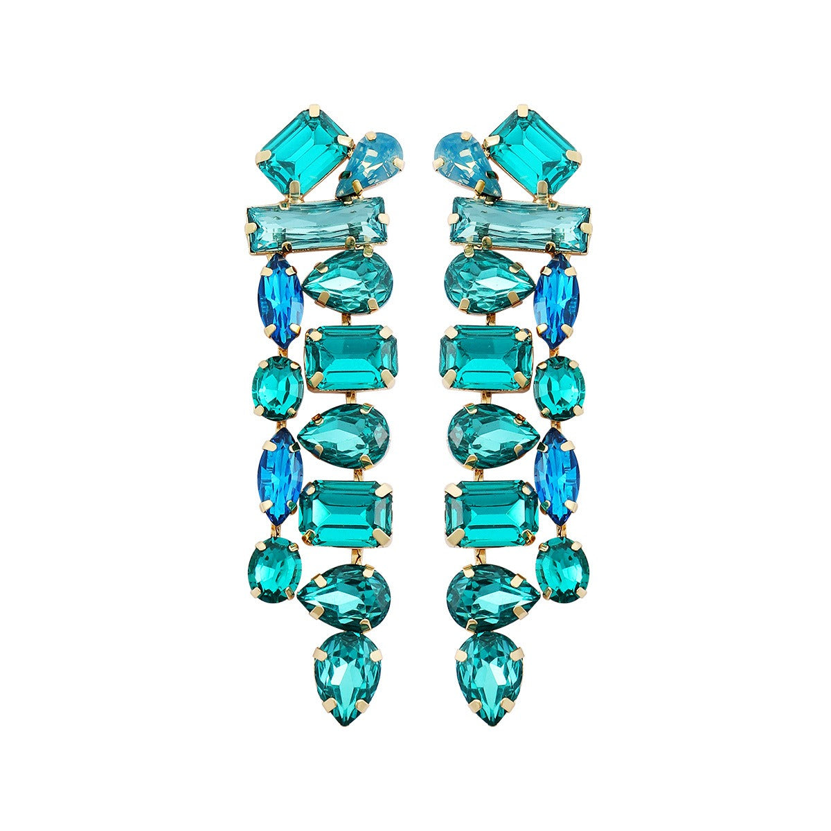 Sparkly Diamond Alloy Geometric Earrings