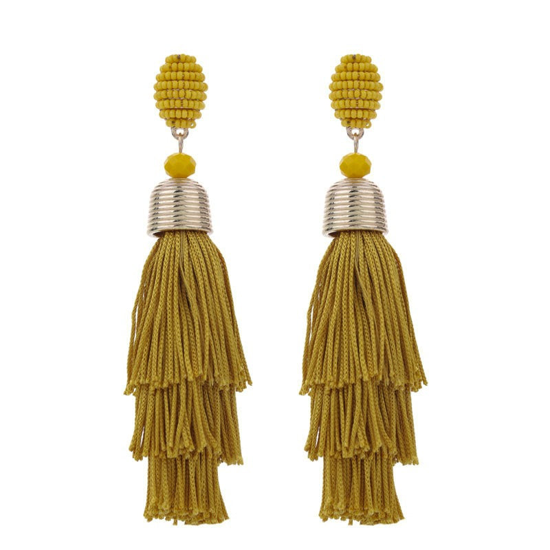 Pre Order: Bohemian Long Tassel Earrings