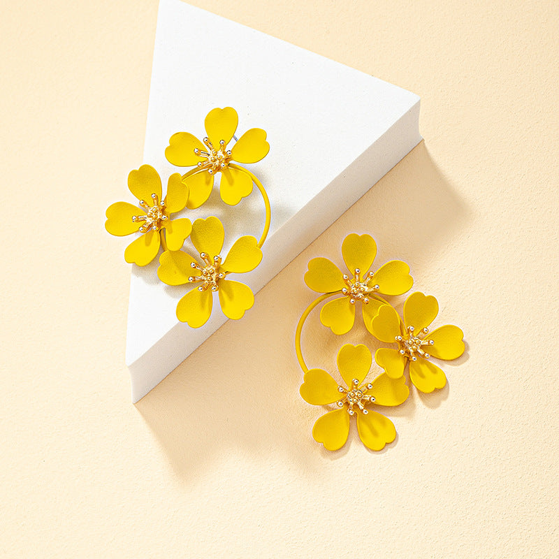 Vintage Flower Winter Earrings