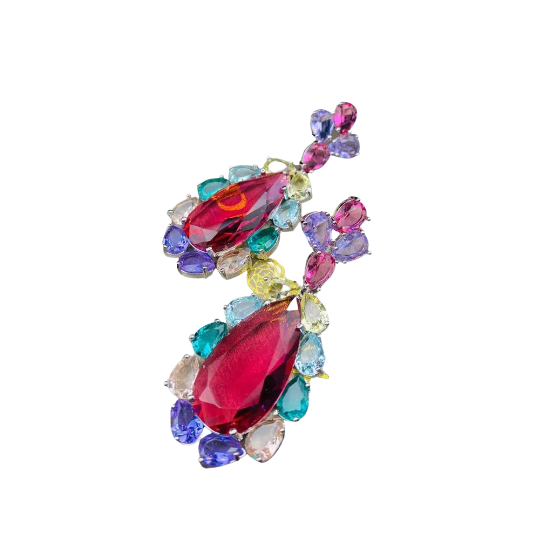 Red Cubic Zirconia Earrings