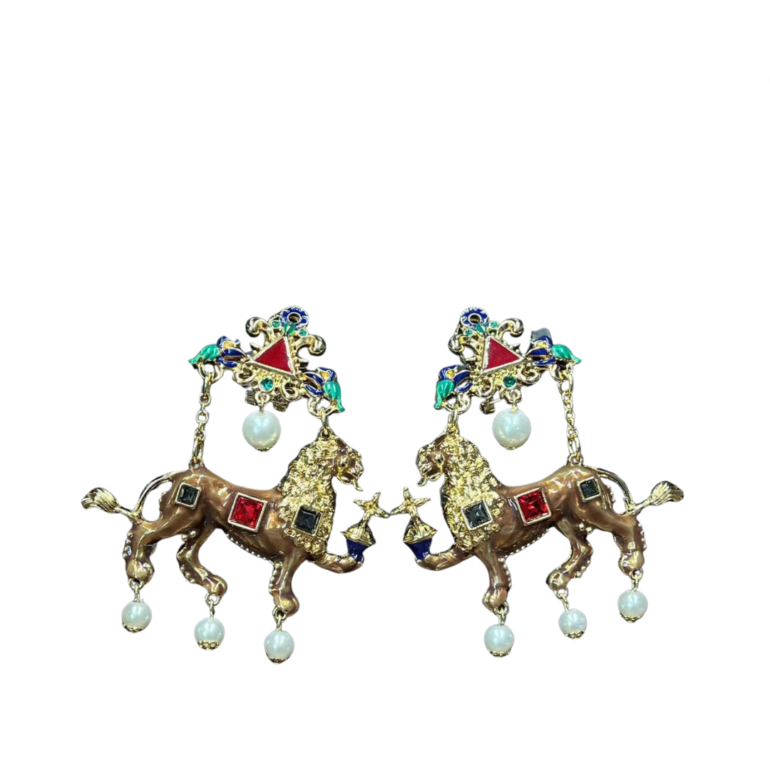 Vintage Animal Cartoon Multi Element Earrings