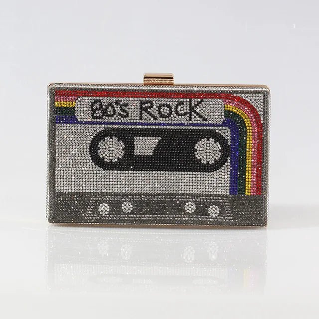 Pre Order: Bejeweled Cassette Tape Evening Bag