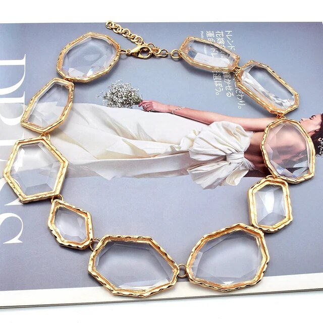 Pre Order: Big Geometric Resin Necklace