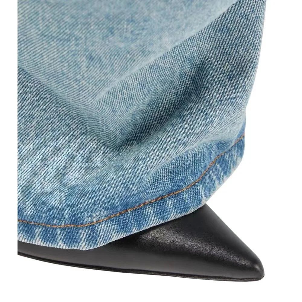 High-Heels Denim Short Boots