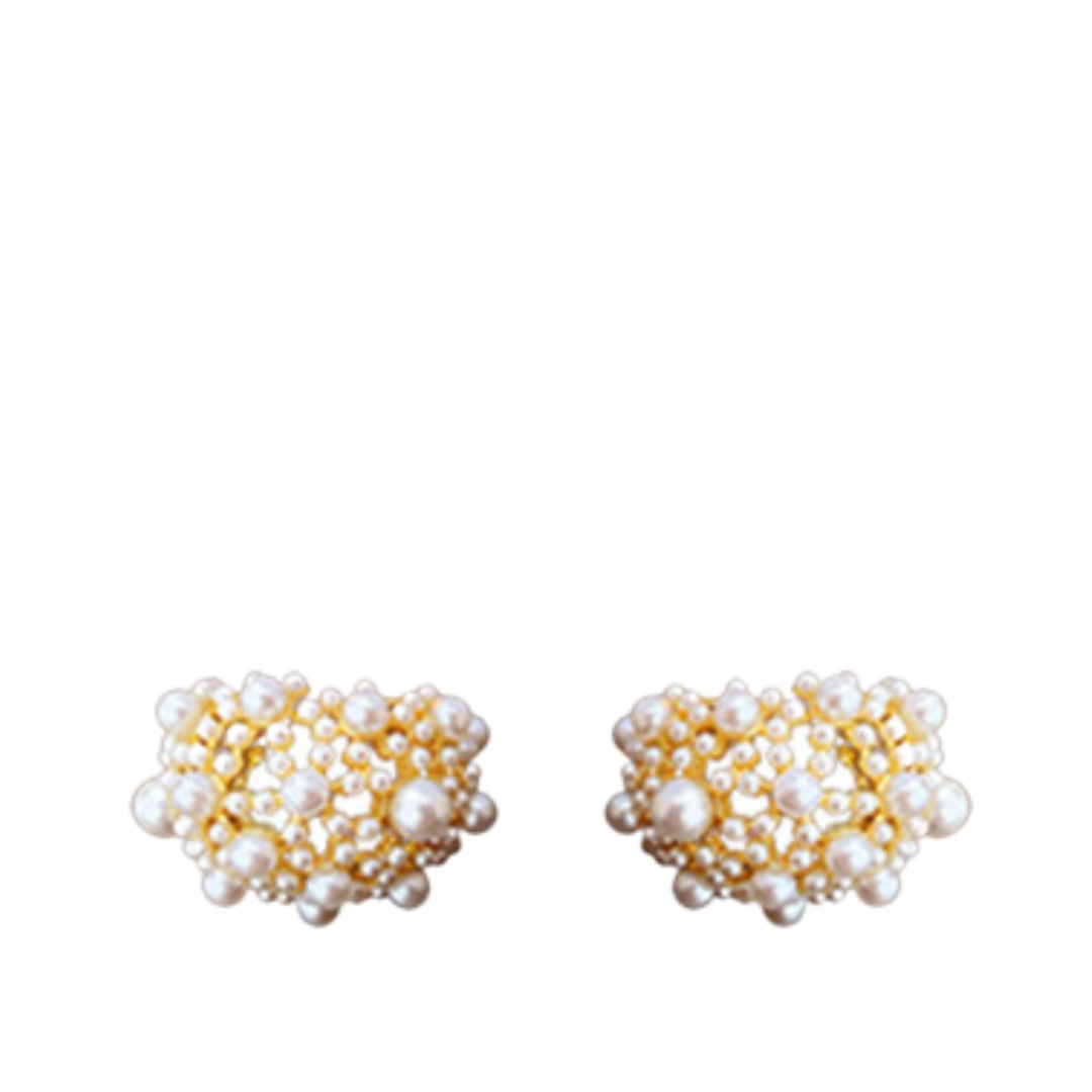 Retro Palace Style Pearl Earrings
