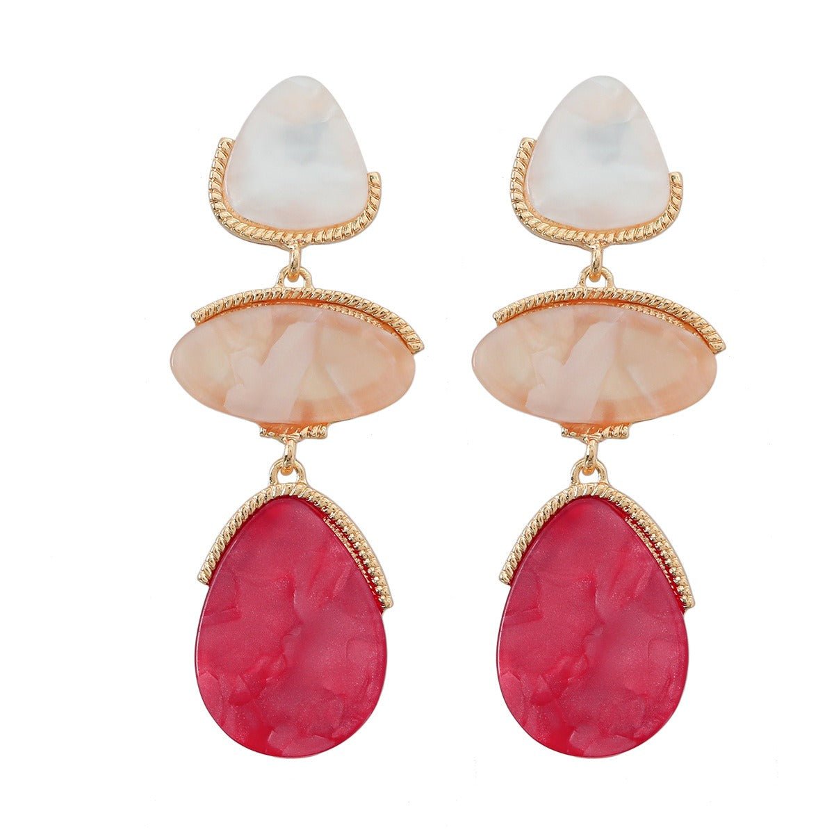 Teardrops Dangling Plate Earrings