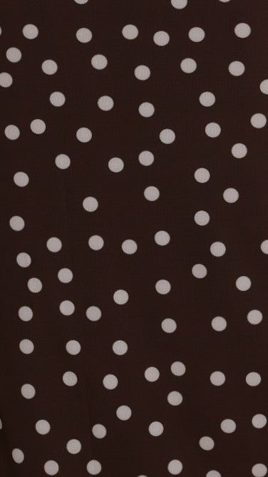 Leighton Top - Chocolate/White Polka Dot
