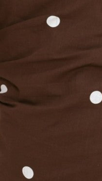 Kiki Strapless Top and Shorts Set - Choc/White Polka Dot