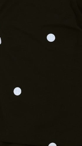 Kiki Strapless Top and Shorts Set - Black/White Polka Dot