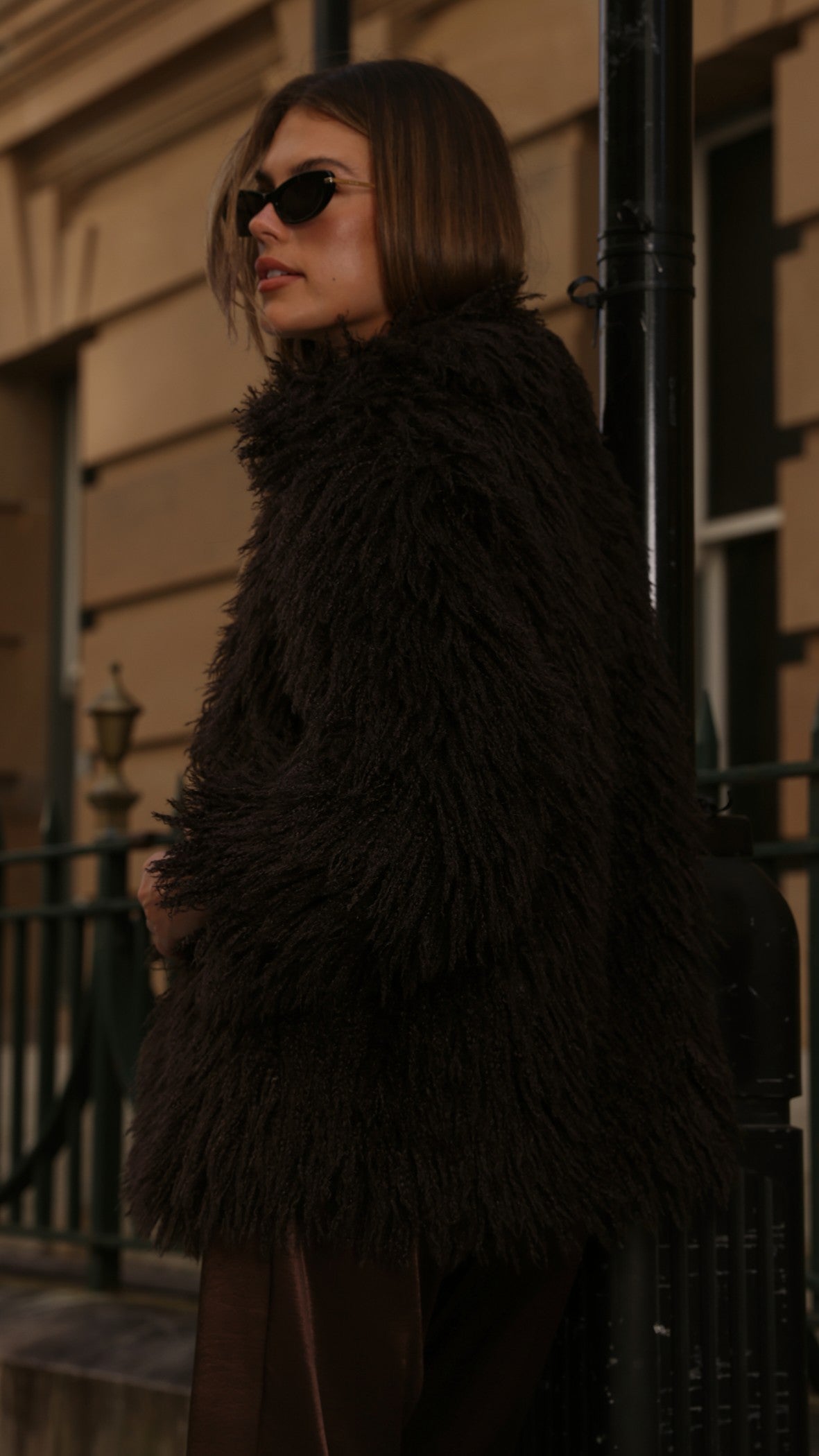 Chantelle Fur Jacket - Chocolate