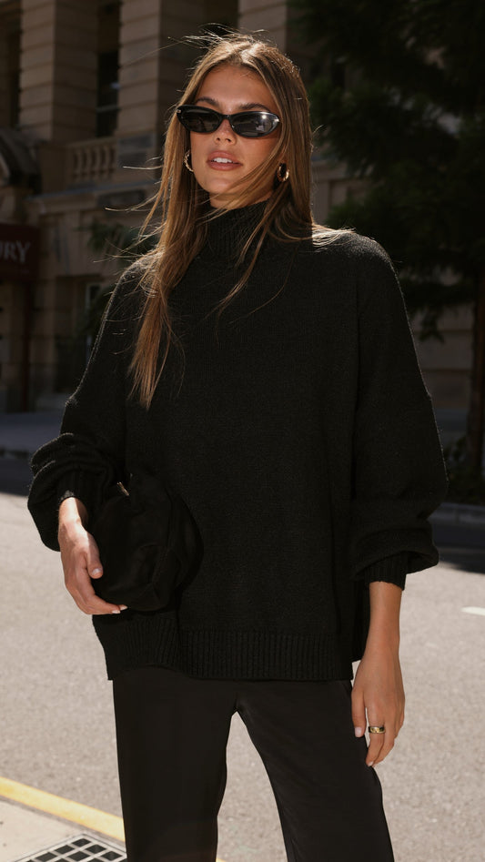 Harita Knitted Sweater - Black