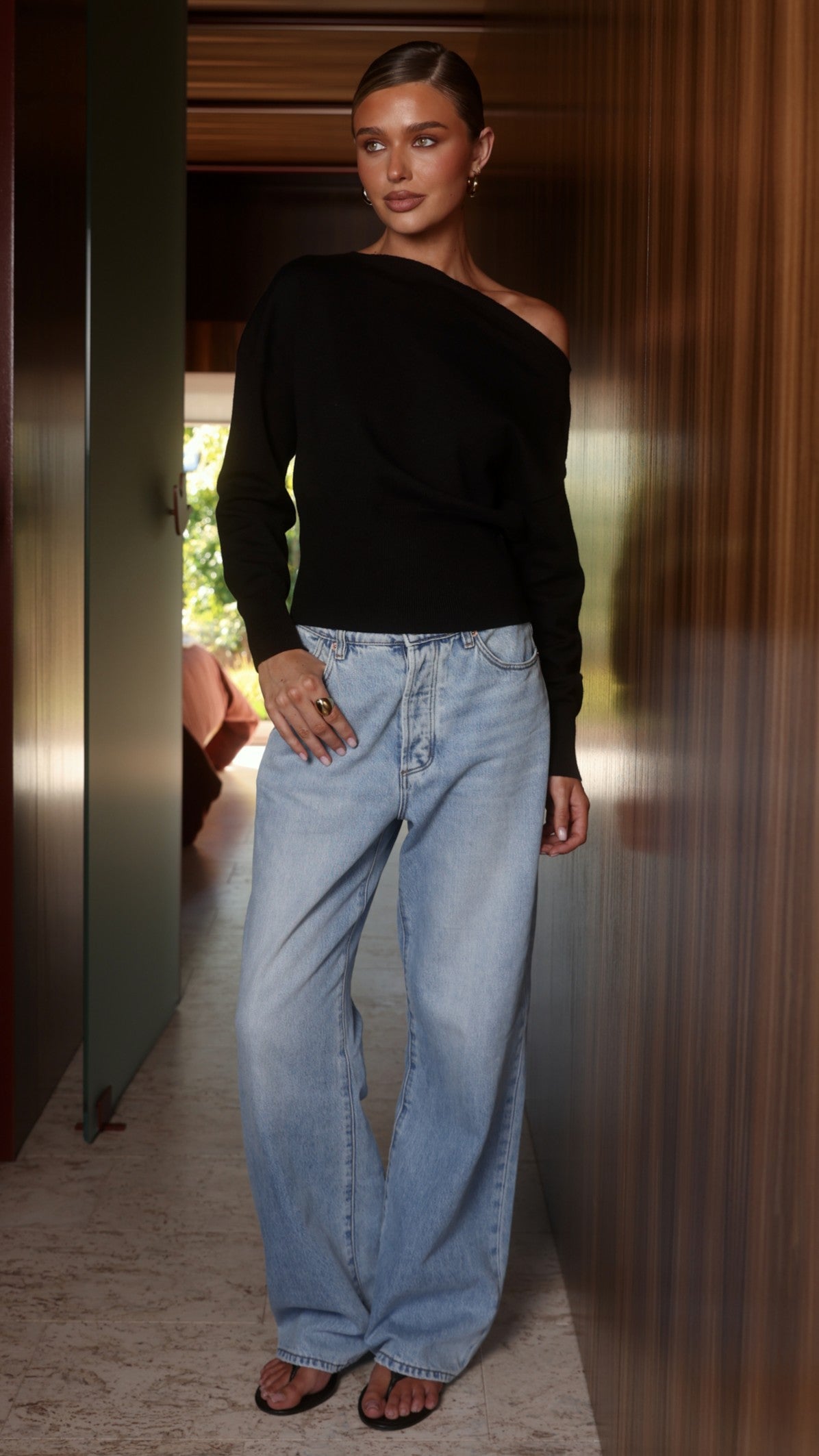 Talia Off Shoulder Top - Black