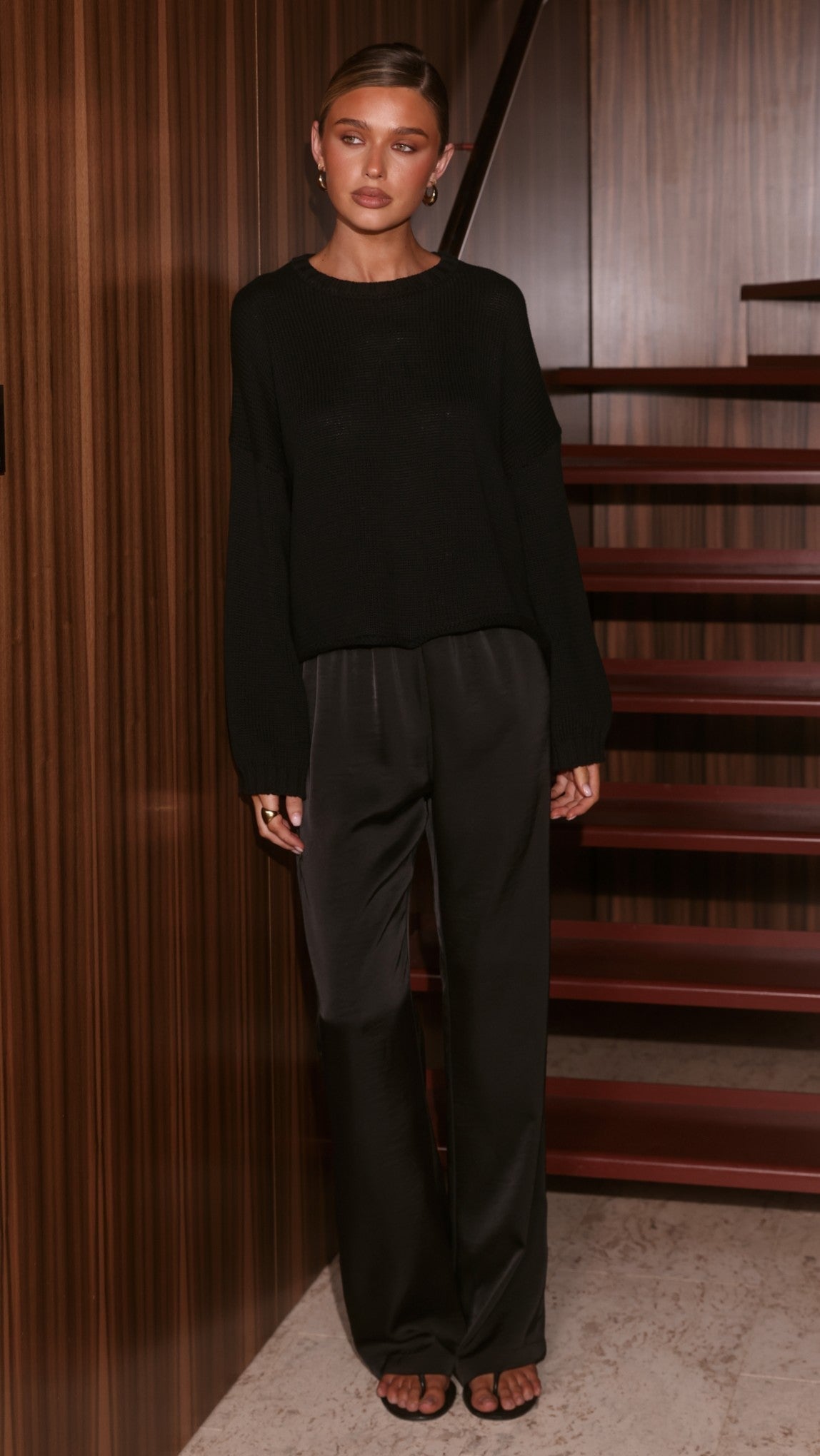 Melbourne Knit Jumper - Black