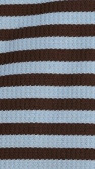 Makenna T-Shirt and Shorts Set - Chocolate/Blue Stripe