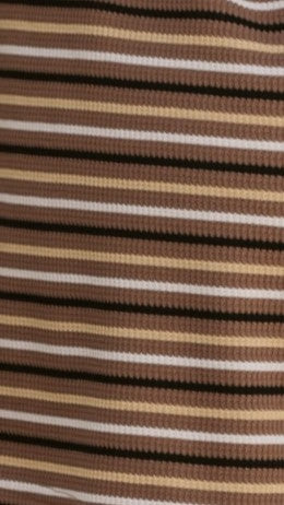 Tali Button Up Shirt and Shorts Set - Mocha/Yellow Stripe