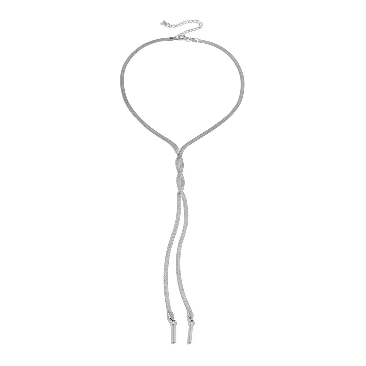 Woven Flat Snake Chain Necklace