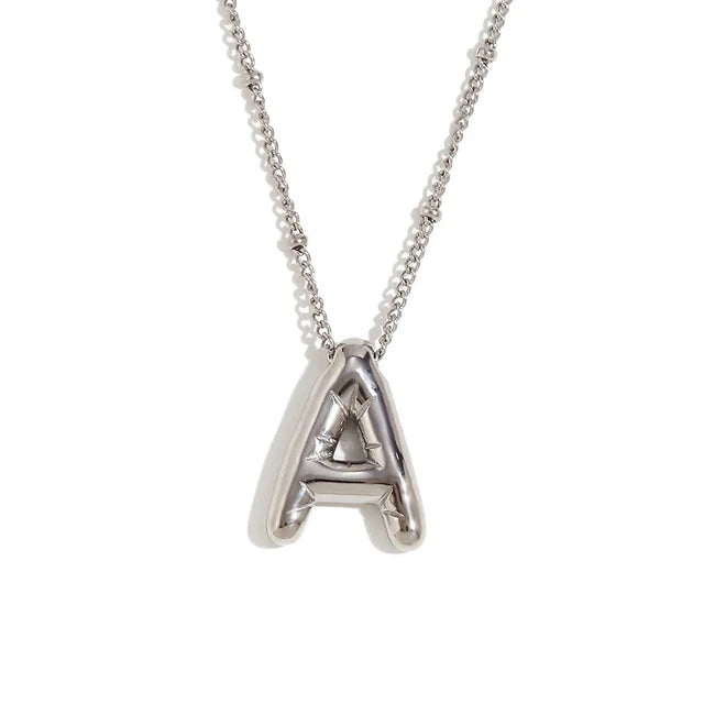 Alphabet Pendant Plated Necklace
