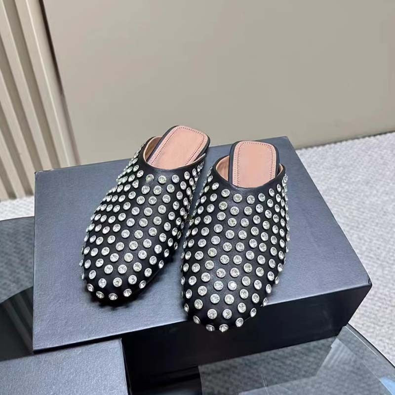 Casual Rhinestone Rivet Wrapped Head Sandals