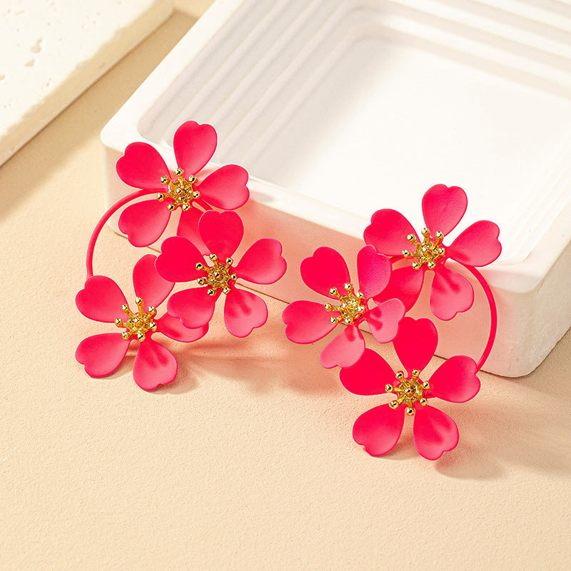 Vintage Flower Winter Earrings