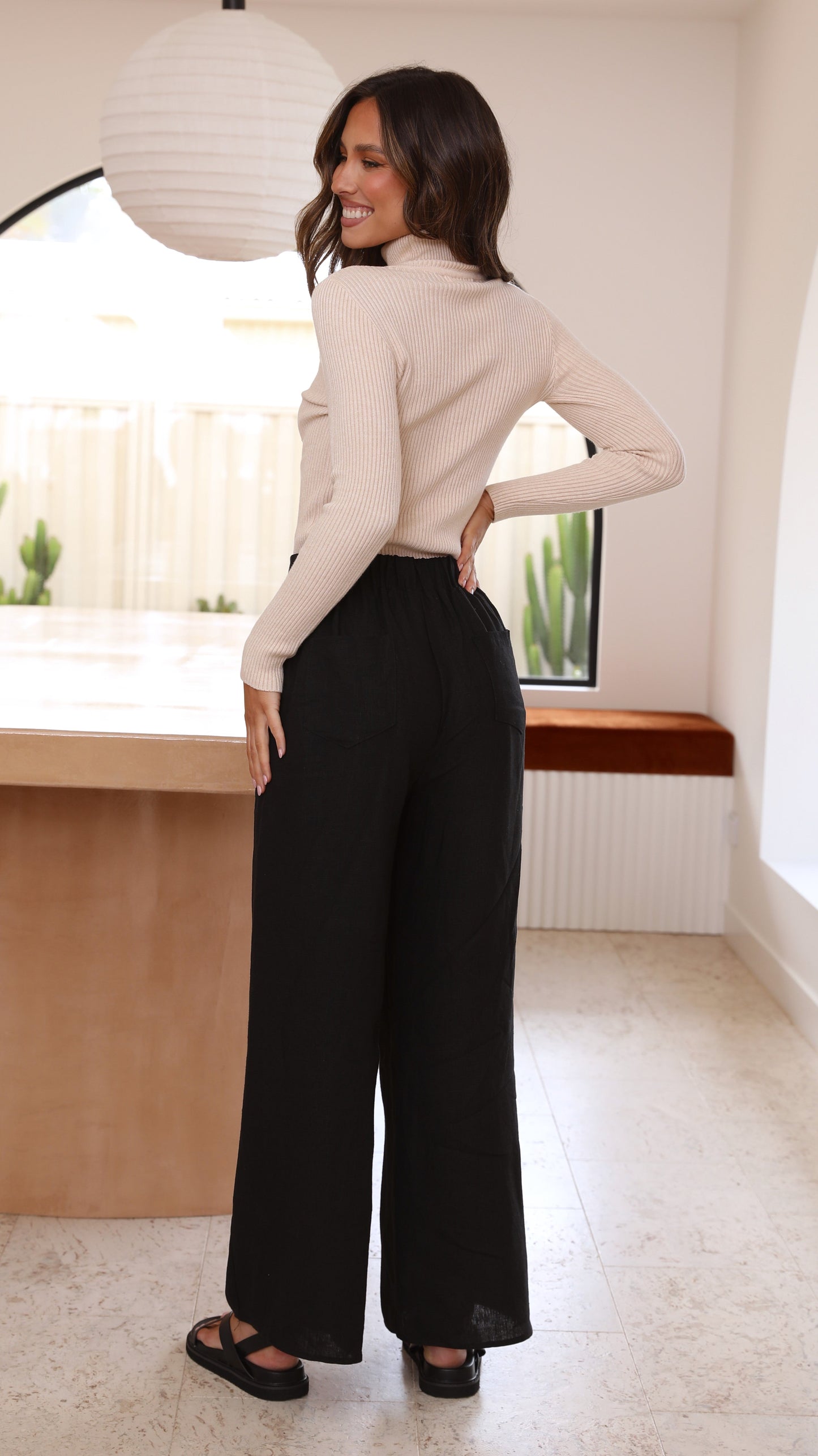 Sammi Turtle Neck Knit - Sand