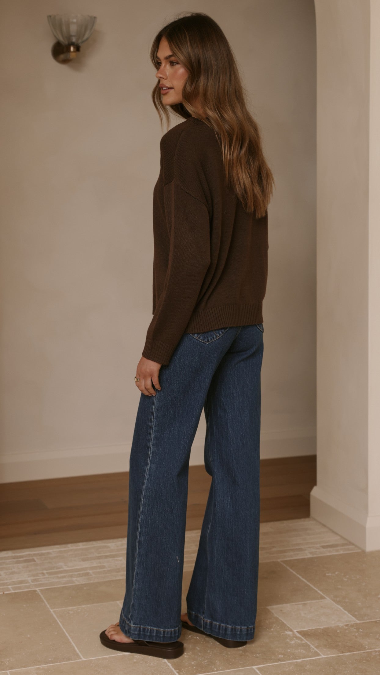 Victoria Long Sleeve Top - Chocolate