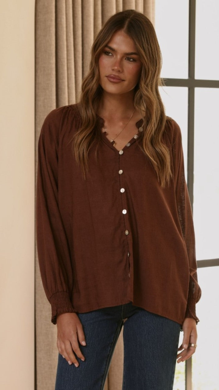 Solana Top - Brown