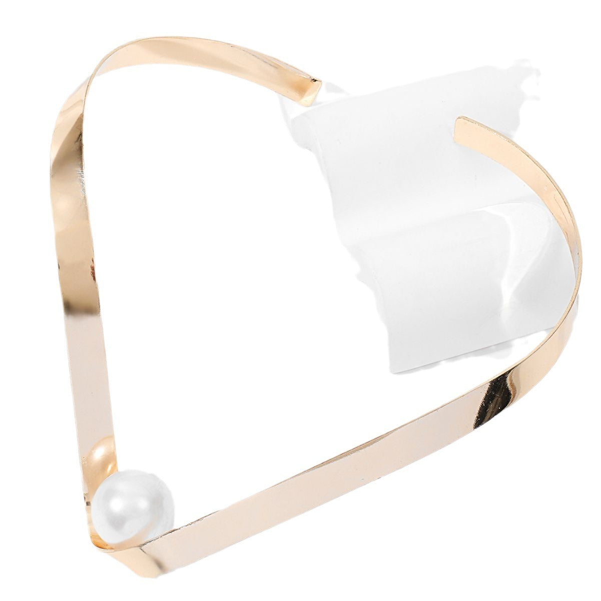 Pearl Beaded Open Collar Necklace