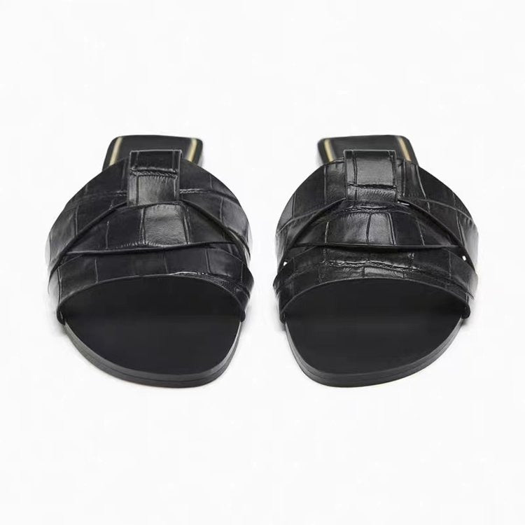 Casual Cross Band Flat Sandals