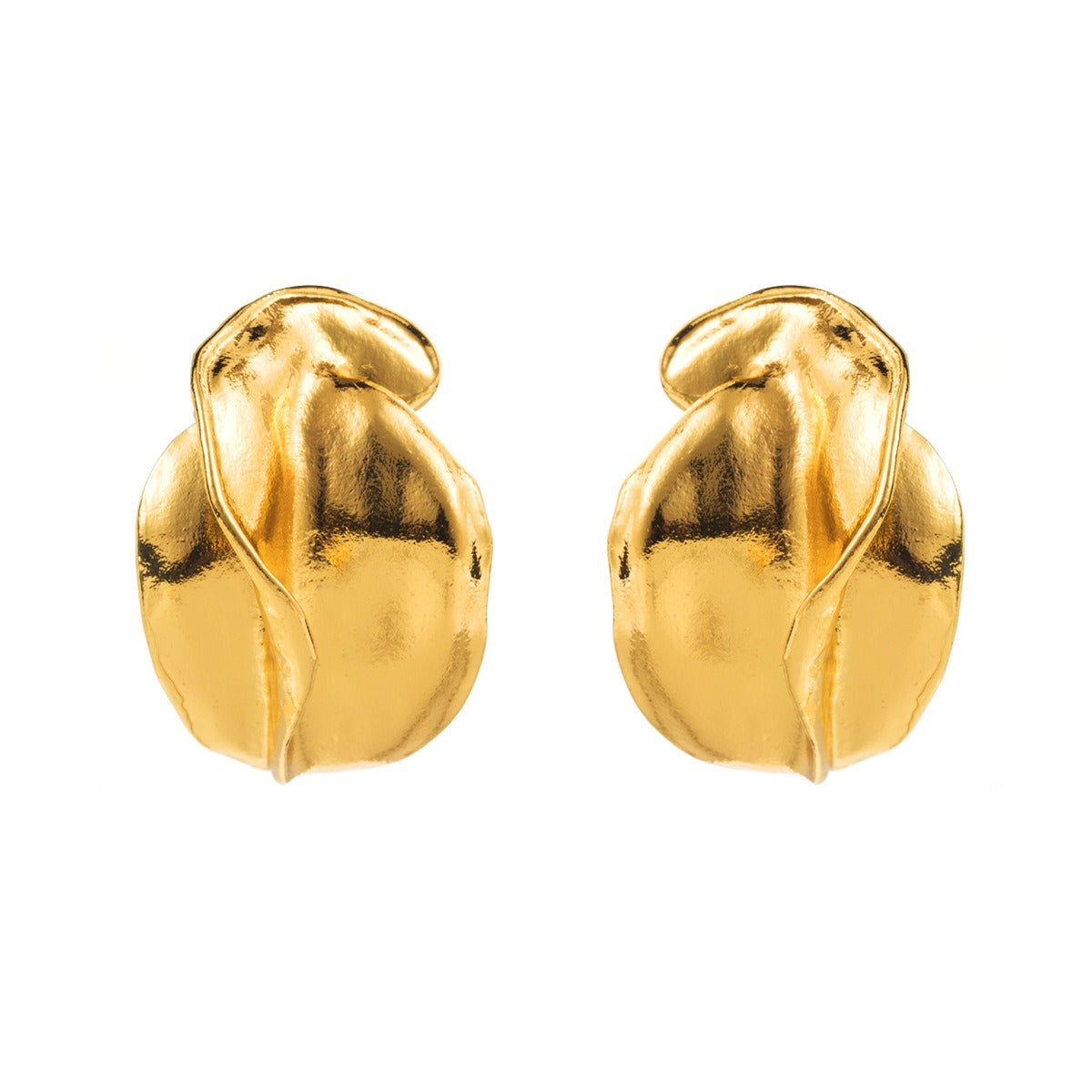 Geometric Irregular Flower Bud Earrings