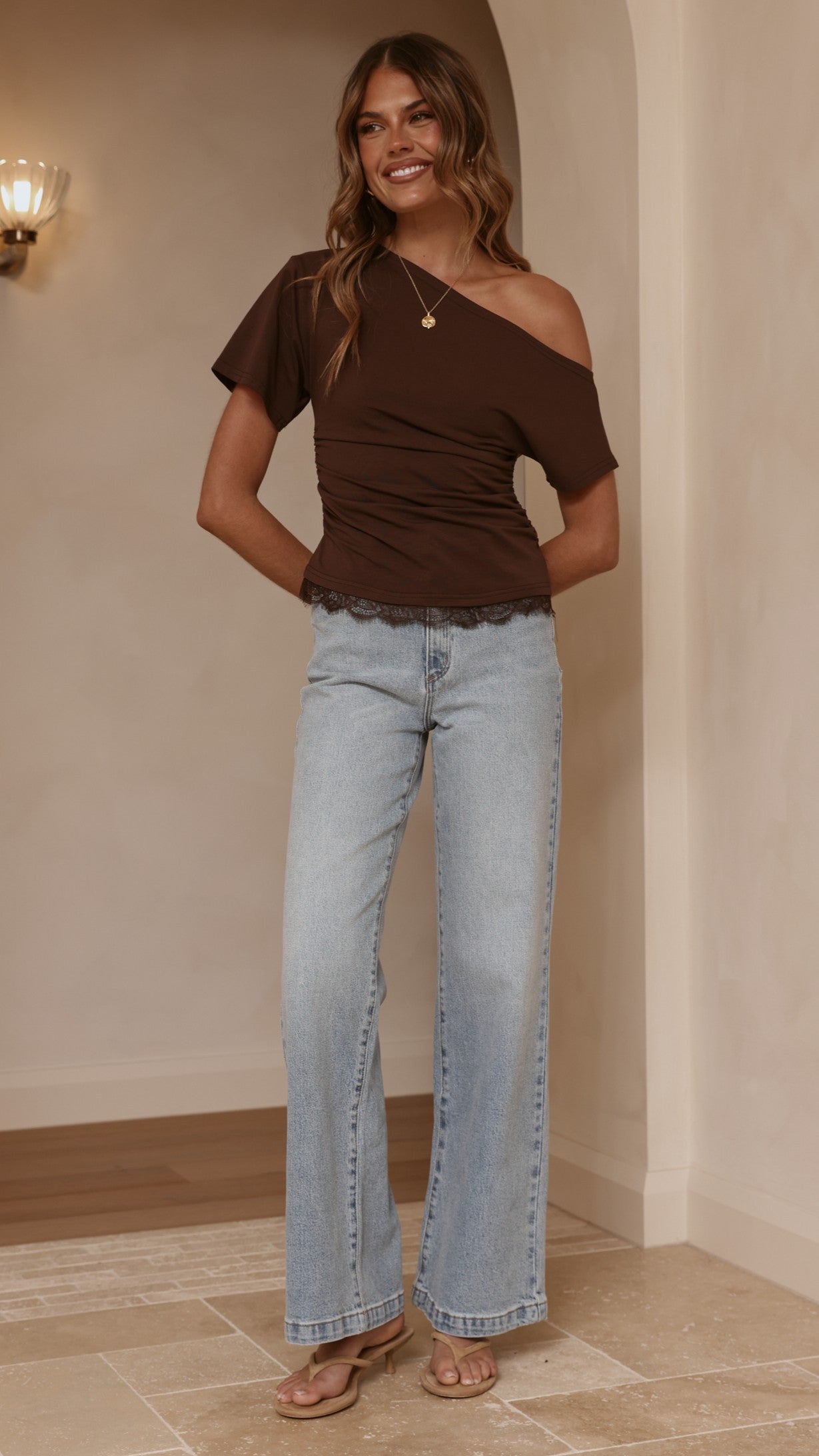 Tallie Lace Top - Chocolate