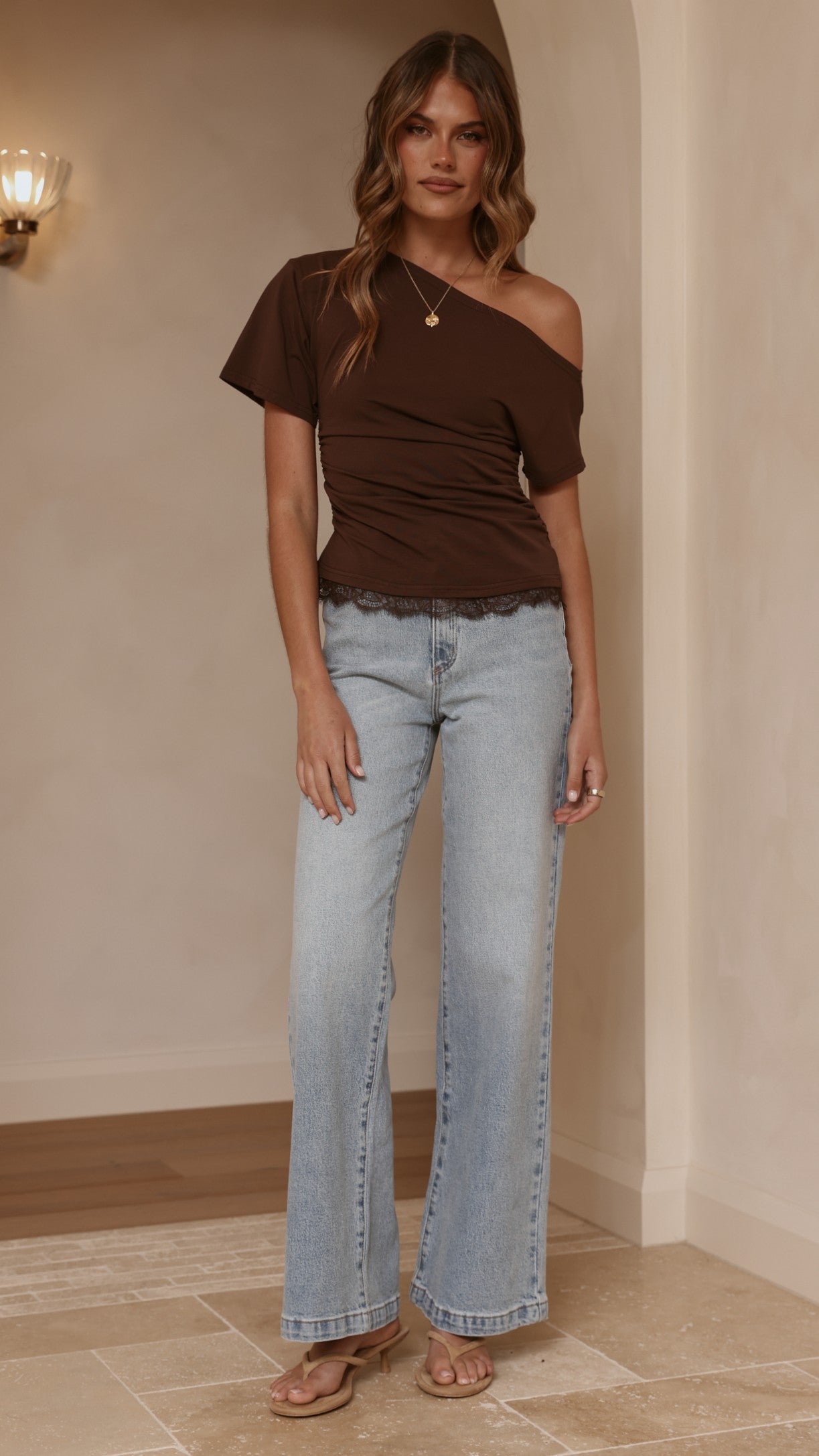 Tallie Lace Top - Chocolate