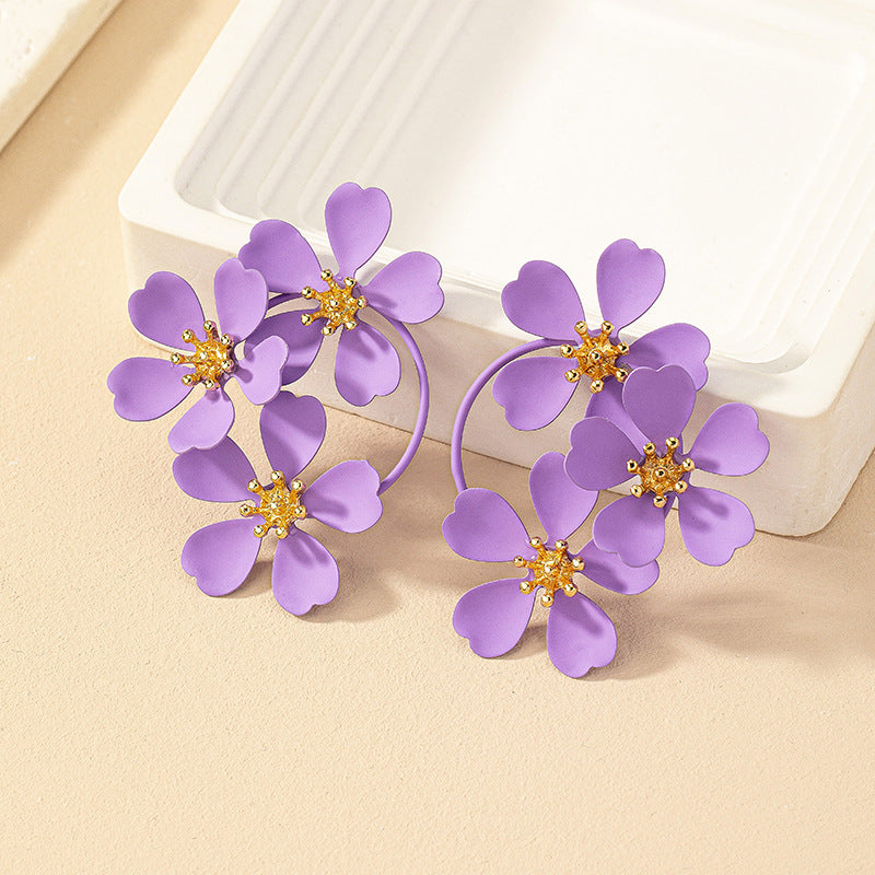 Vintage Flower Winter Earrings