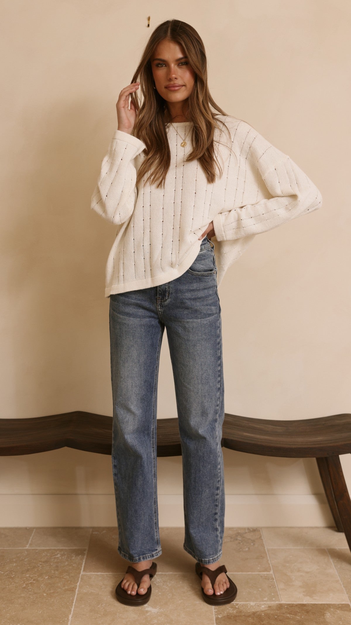 Zana Straight Leg Jeans - Mid Blue