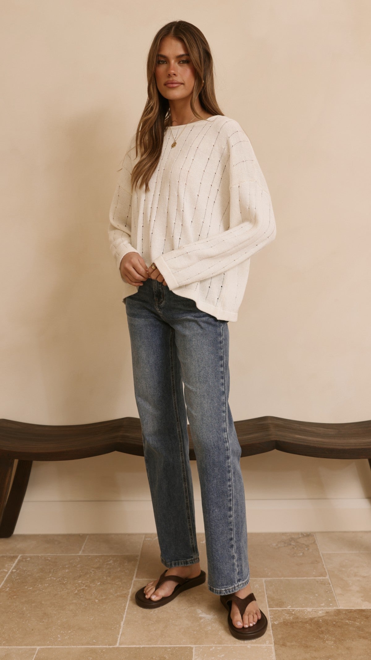 Zana Straight Leg Jeans - Mid Blue