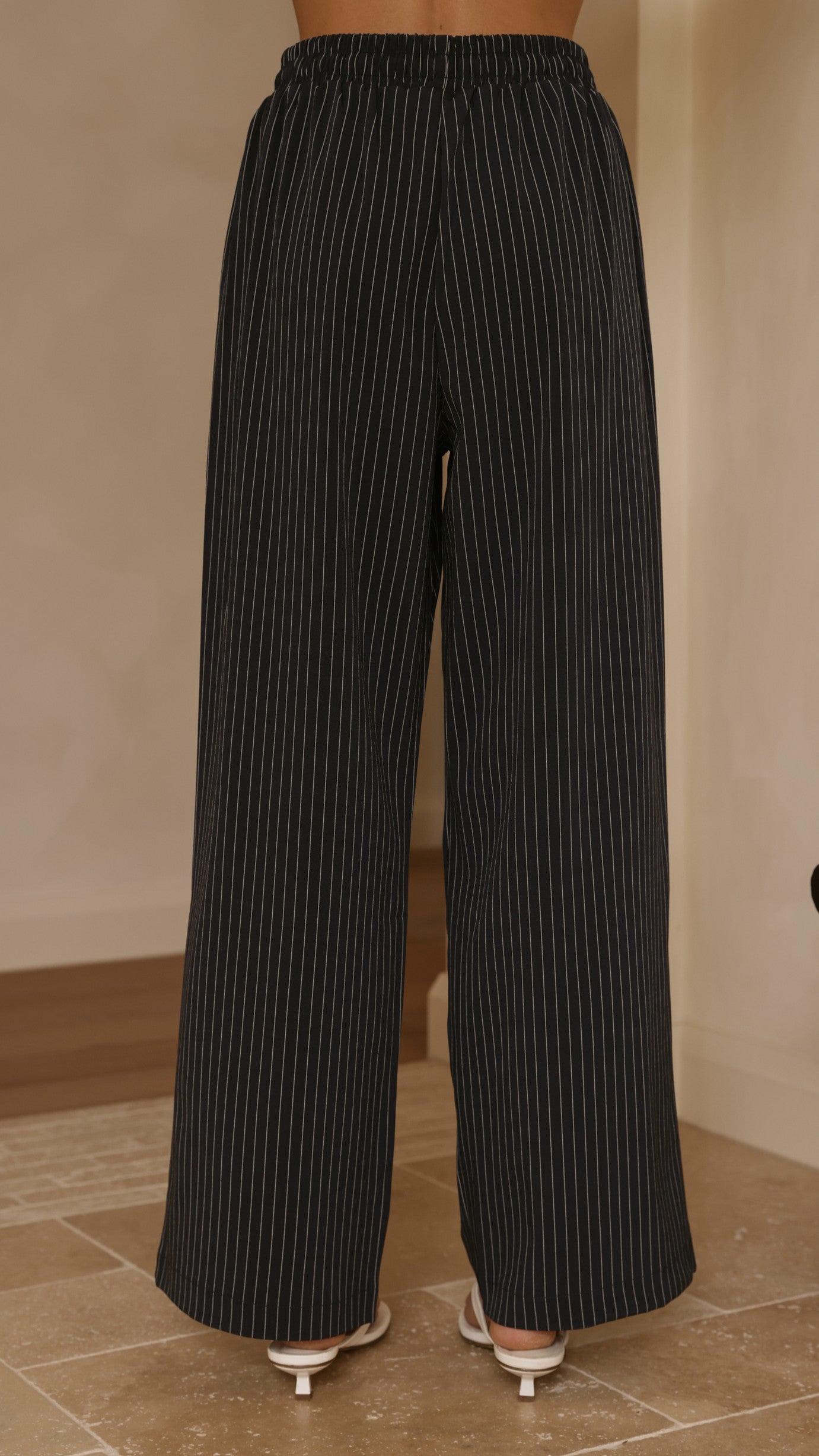 Zaila Pants - Navy/White Stripe