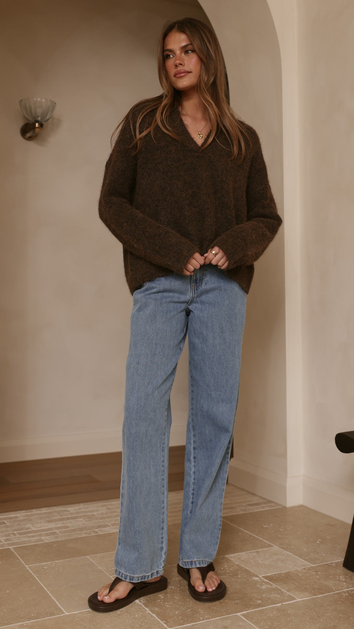 Kouvr Knit Sweater - Brown