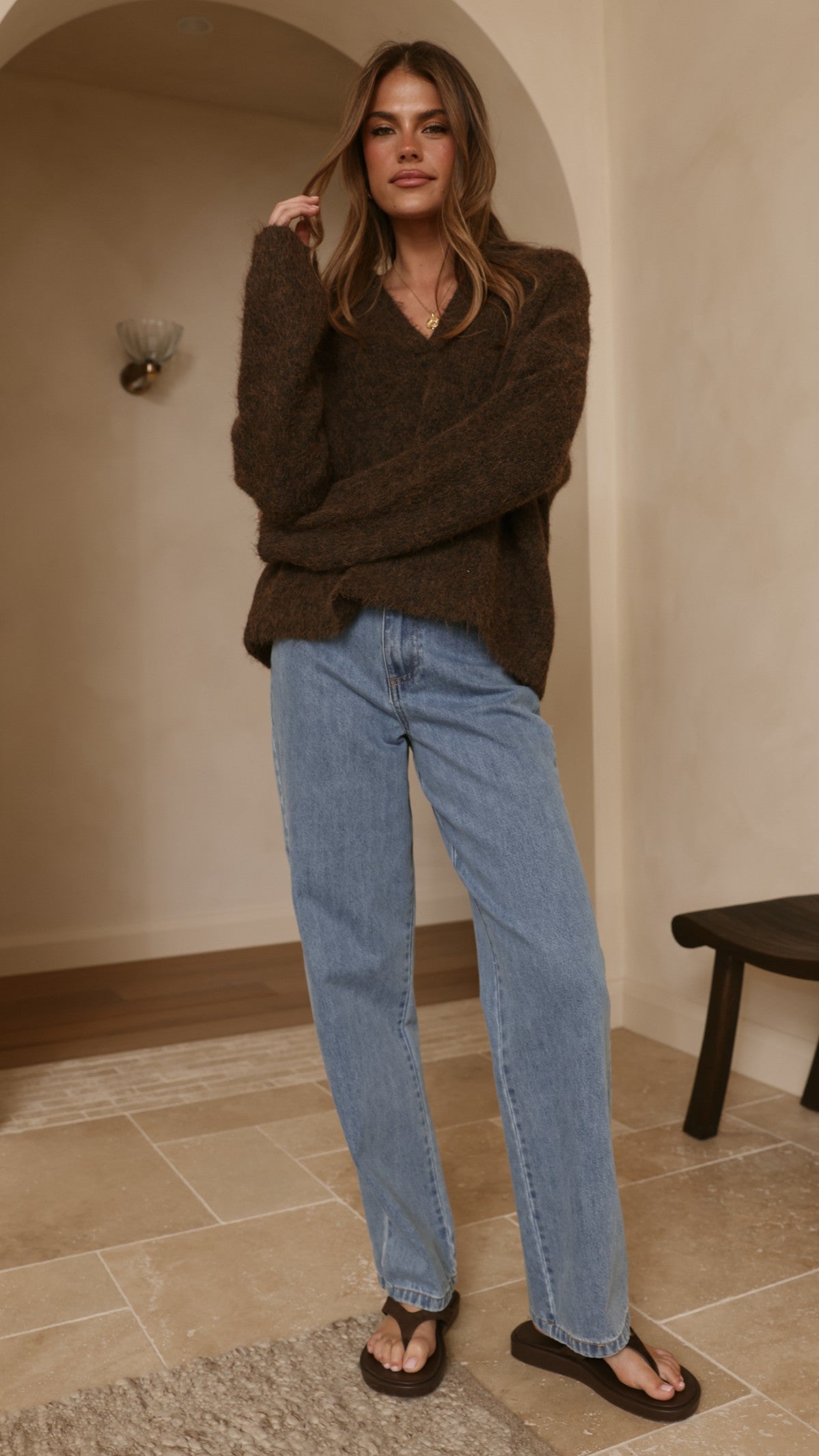 Kouvr Knit Sweater - Brown