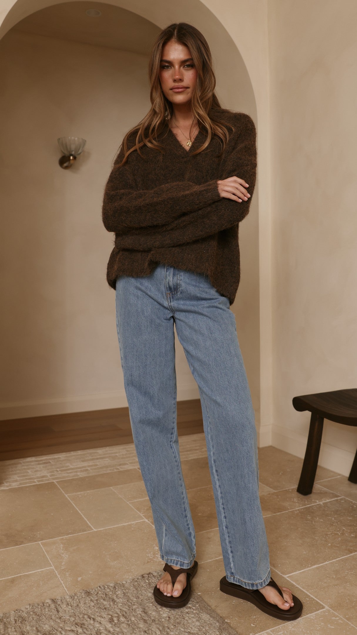 Kouvr Knit Sweater - Brown
