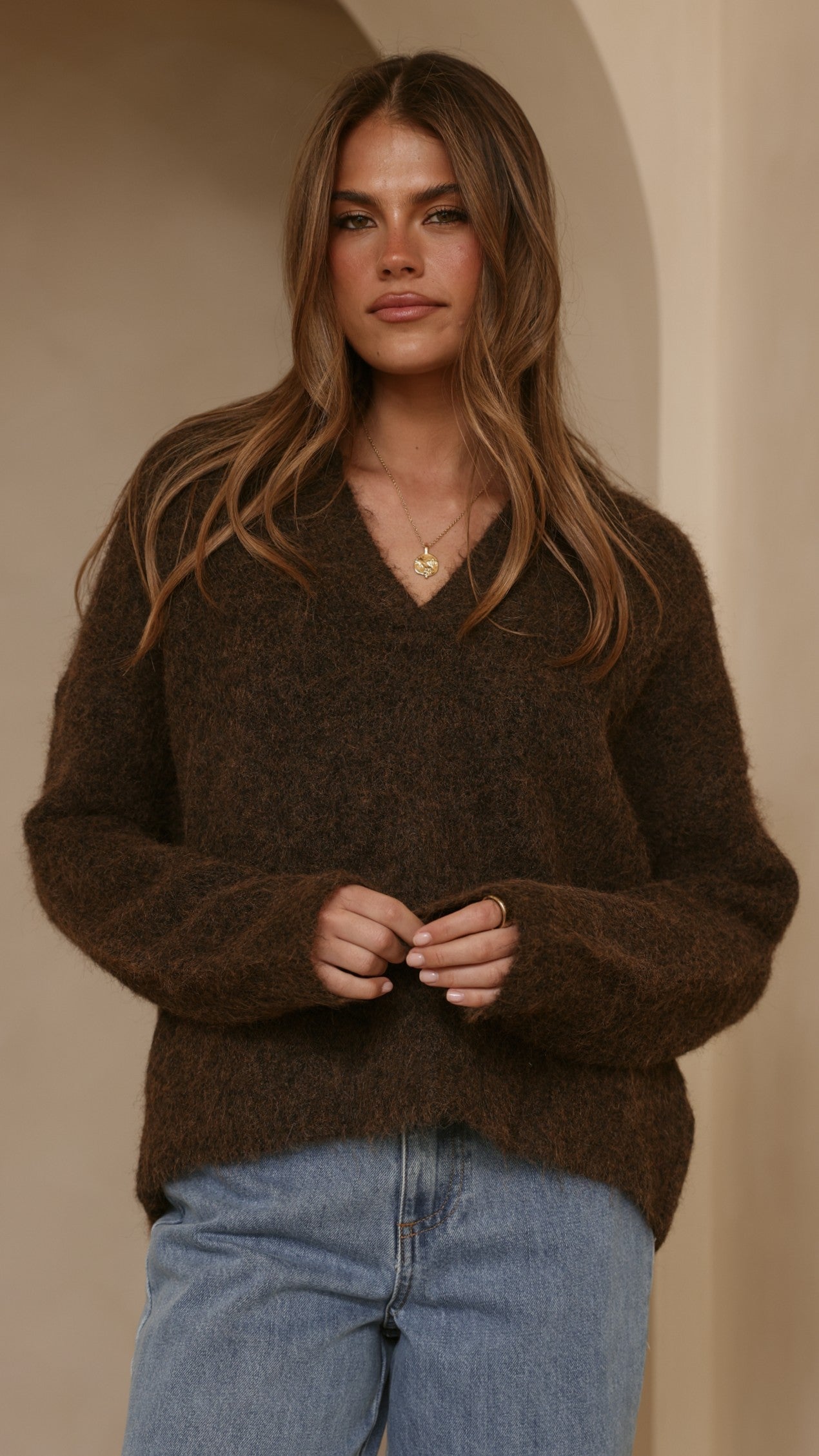 Kouvr Knit Sweater - Brown