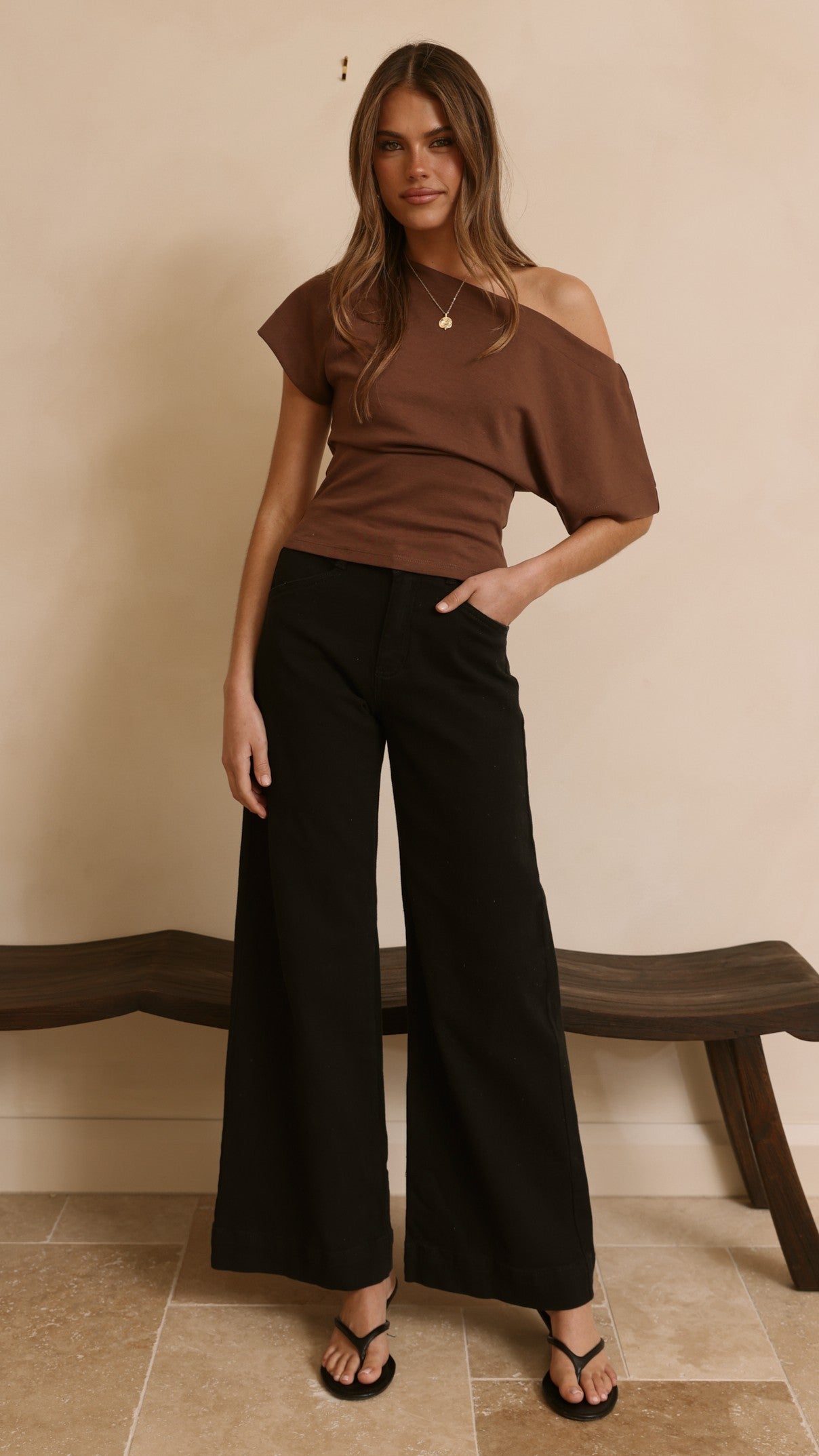 Zandra Wide Leg Jeans - Black