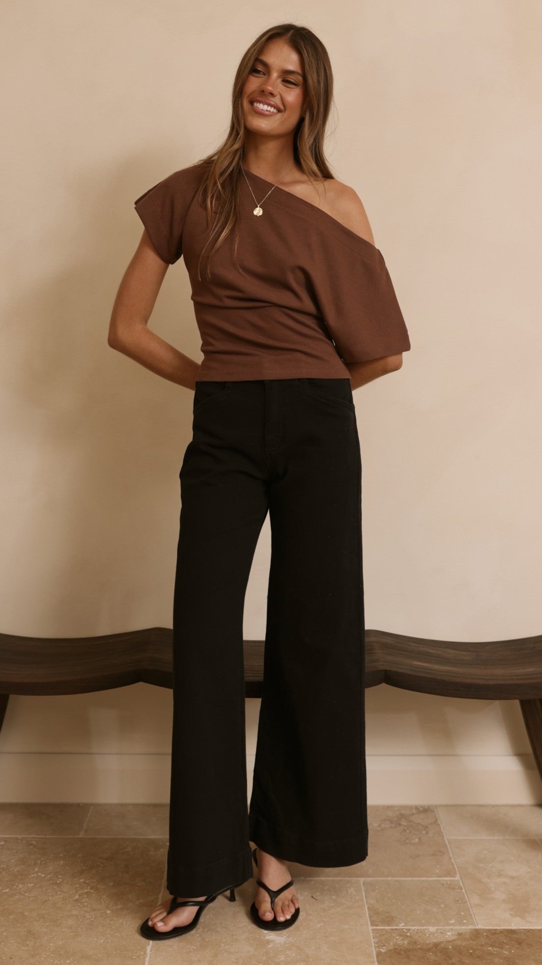 Zandra Wide Leg Jeans - Black