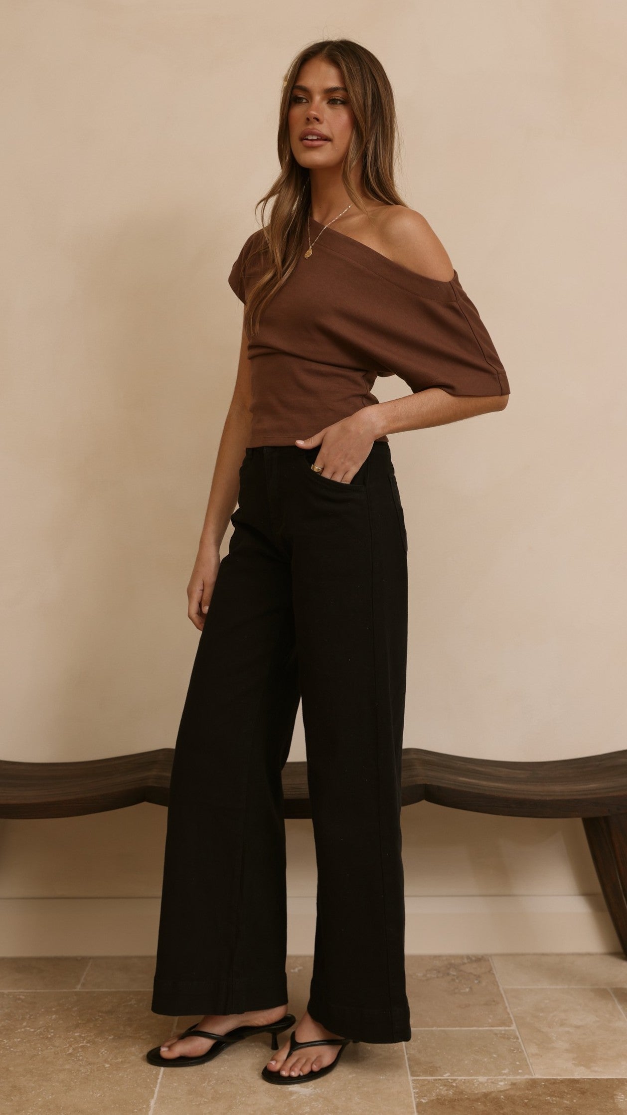 Zandra Wide Leg Jeans - Black