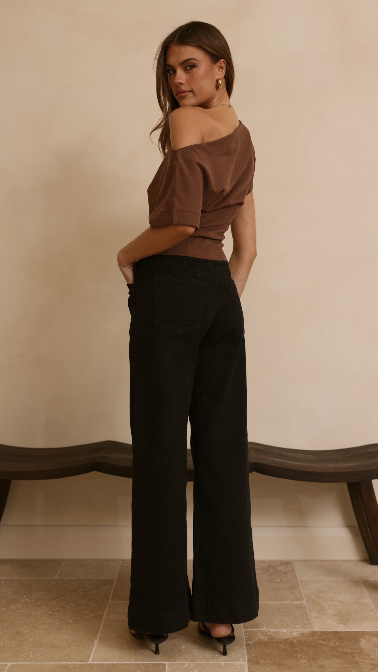 Zandra Wide Leg Jeans - Black